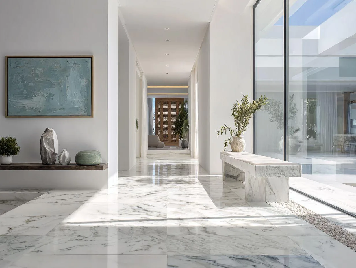Aegean White Marble for Bathrooms & Villas | Turkish White Marble Supplier
