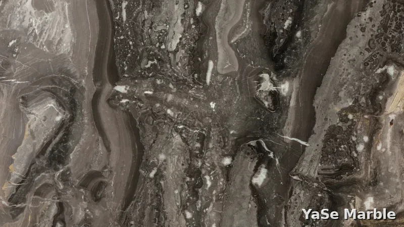Nero Picasso Marble for Bookmatch Walls | Turkish Black Marble Supplier