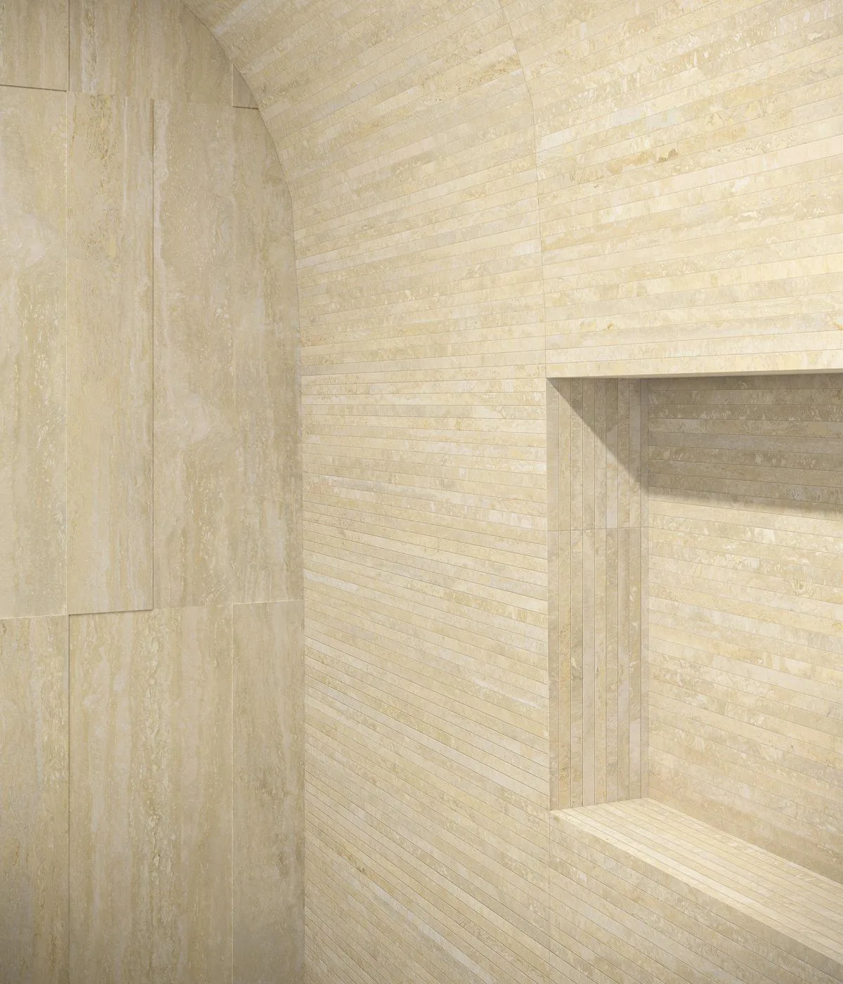 Travertine Vein Cut for Linear Wall Cladding | Turkish Travertine Supplier